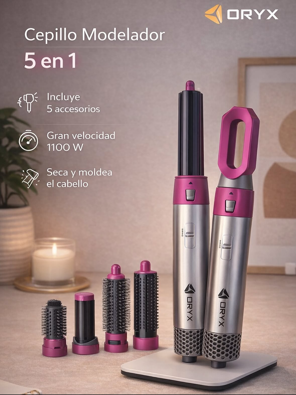 Cepillo modelador 5 en 1 Oryx